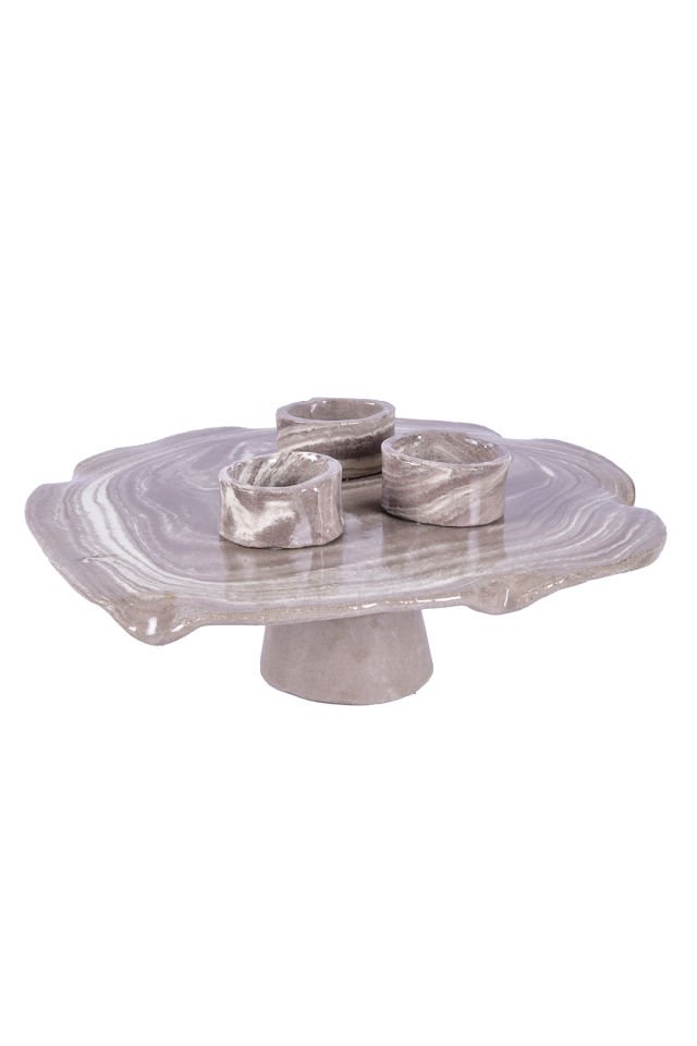 Vintage Ayaklı Sunum Tabağı